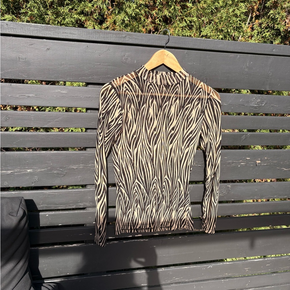 Gold zebra net shirt from Aaiko Amsterdam woman designer